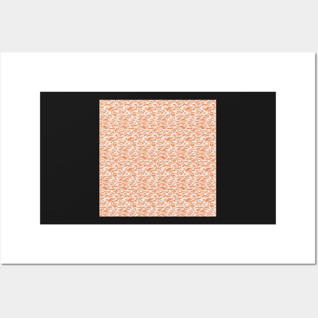 Modern Orange Animal Stripe Design Wall Art by greenoriginals